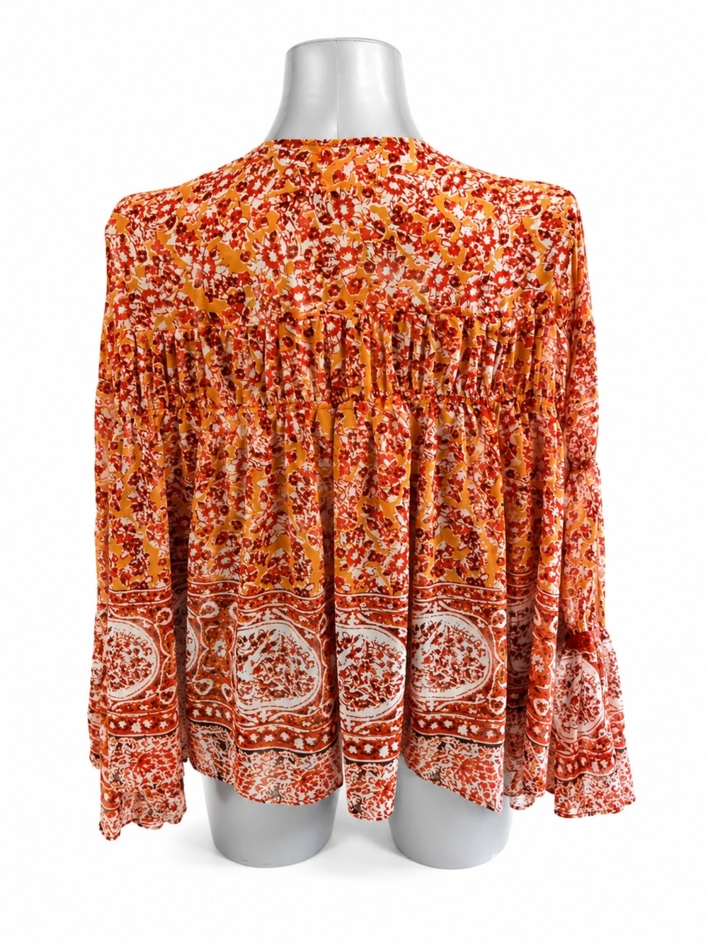 Free People Boho Floral Babydoll Tunic Top - Picture 4 of 5